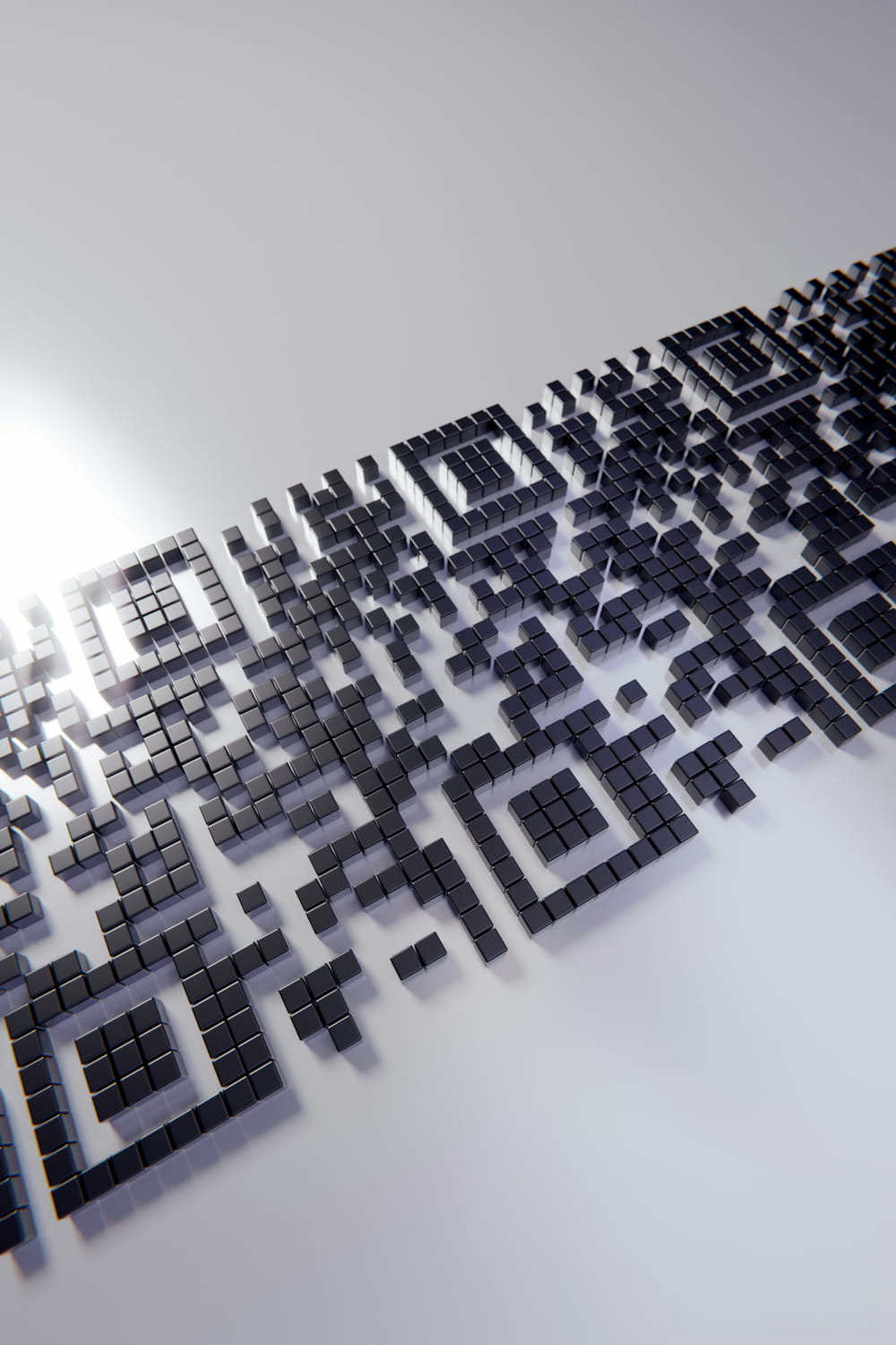 qr code displayed as wall art